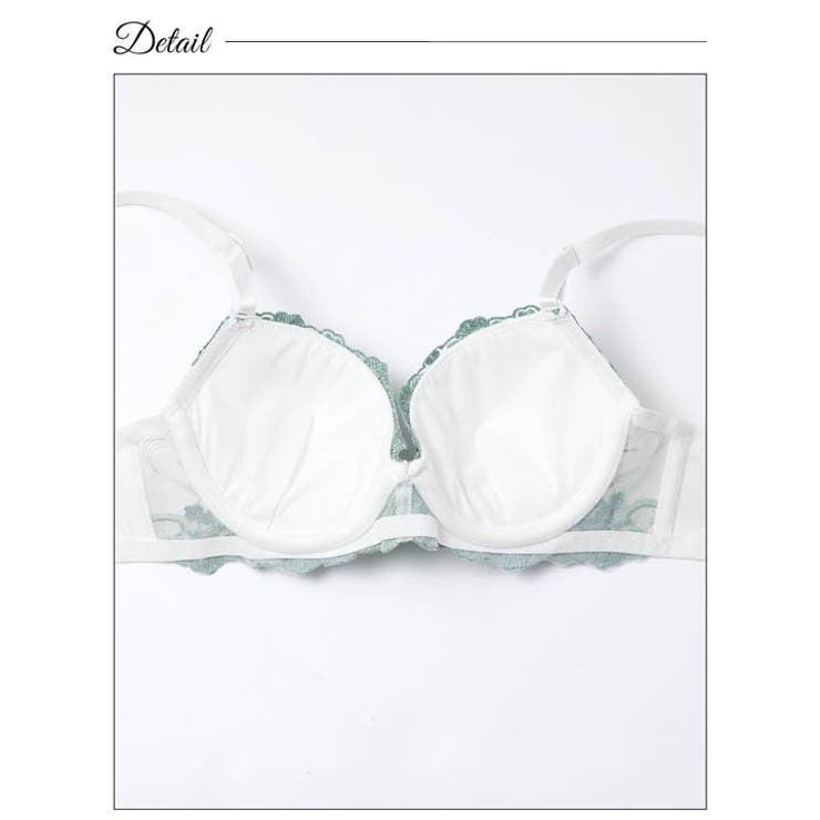 [EFサイズ] チャーミングイノセントフラワーブラジャー&フルバックショーツ | Dazzy | 詳細画像8 