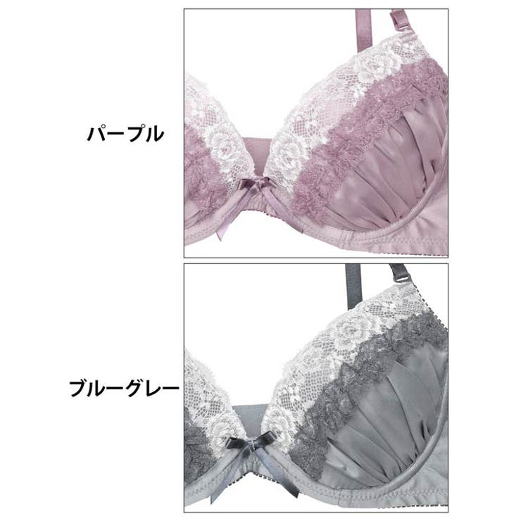 [3点セット] クラシカルレーシィサテンブラジャー&フルバック&Tバックショーツ | Dazzy | 詳細画像11 