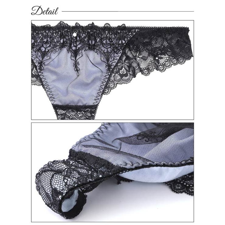 ロマネスクケミカルアーチブラジャー&バック透けTバックショーツ | Dazzy | 詳細画像9 