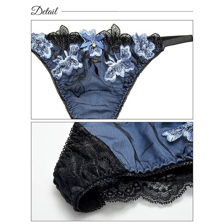 ダスティブルームエンブロイダリーバック透けTバックショーツ単品 | Dazzy | 詳細画像11 