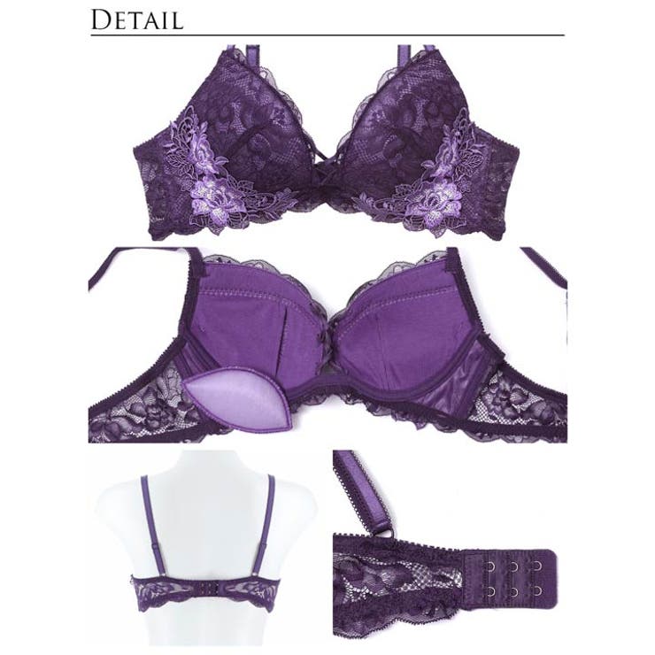 [永尾まりや着用][Reinest]ボタニカルレースアップカットブラジャー&バッ… | Dazzy | 詳細画像10 