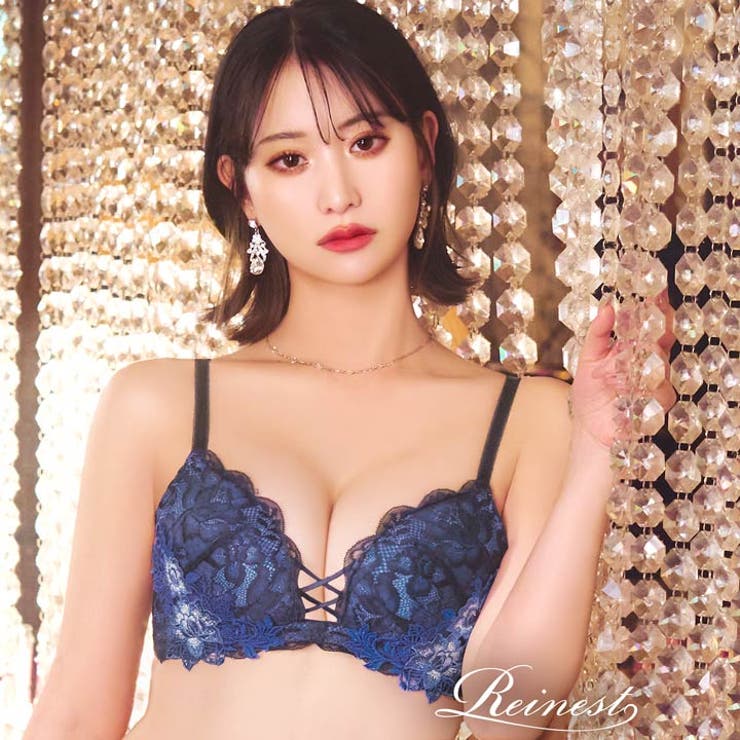 [永尾まりや着用][Reinest]ボタニカルレースアップカットブラジャー&バッ… | Dazzy | 詳細画像3 