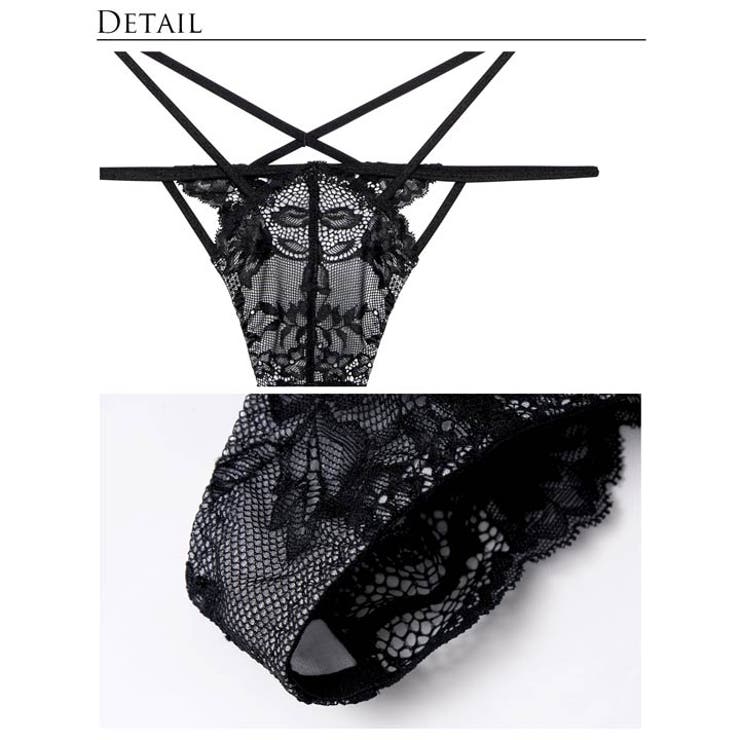  ミスティックレーシィクロスブラジャー&バック透けTバックショーツ | Dazzy | 詳細画像11 