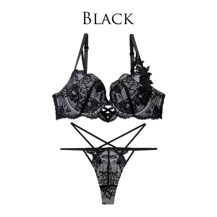  ミスティックレーシィクロスブラジャー&バック透けTバックショーツ | Dazzy | 詳細画像8 