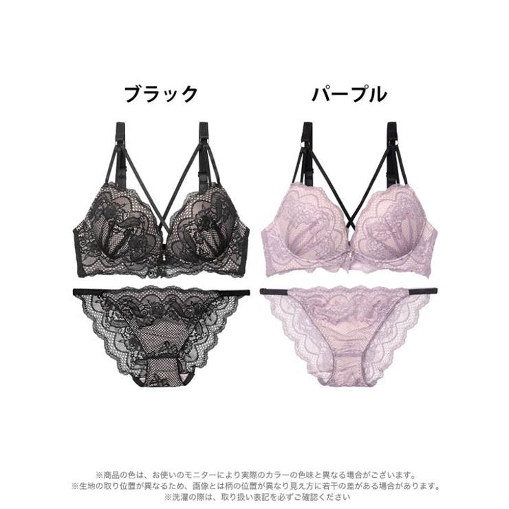  ロマンティック総レーススカラップコードブラジャー&バック透けフルバックショーツ… | Dazzy | 詳細画像8 
