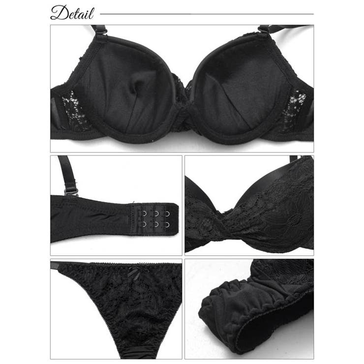 ツイストレーシィフローラルブラジャー&Tバックショーツ | Dazzy | 詳細画像10 