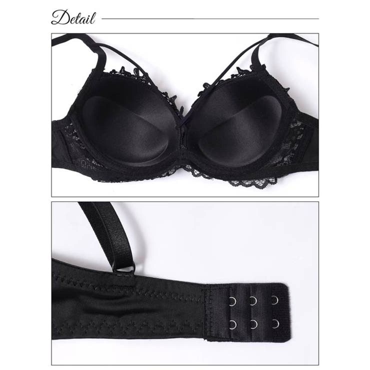 [3点セット] フラワーケミカルレースコードブラジャー&フルバック&Tバックショ… | Dazzy | 詳細画像8 