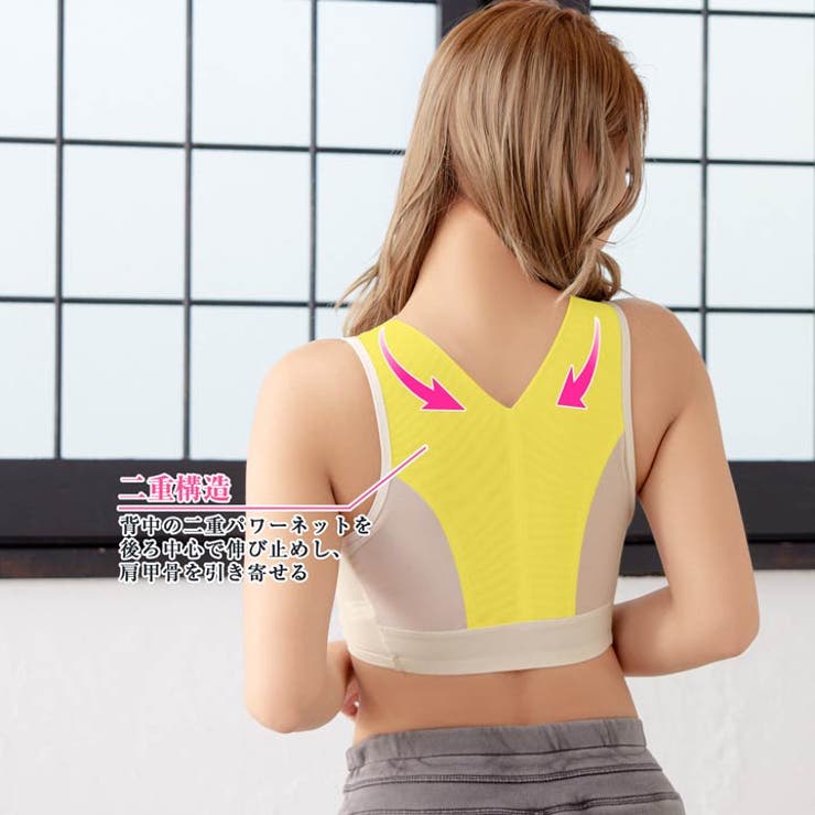 [補正下着] [背骨補正] ラグジュアリーフラワー背筋サポートハーフトップブラジ… | Dazzy | 詳細画像2 