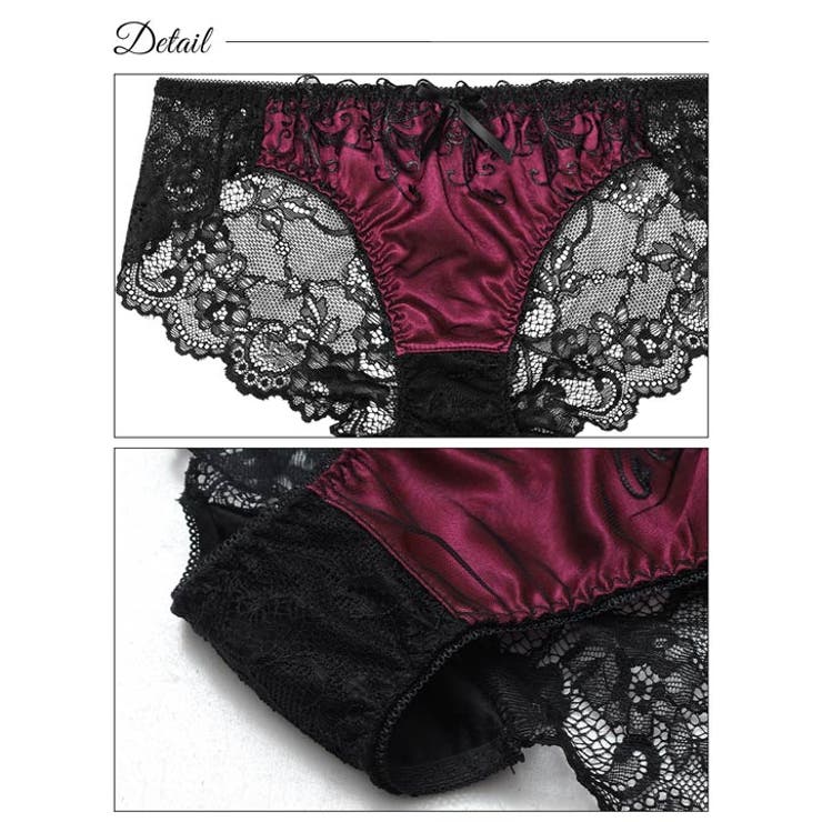 ゴシックスピンドルリボンバック透けフルバックショーツ単品 | Dazzy | 詳細画像11 