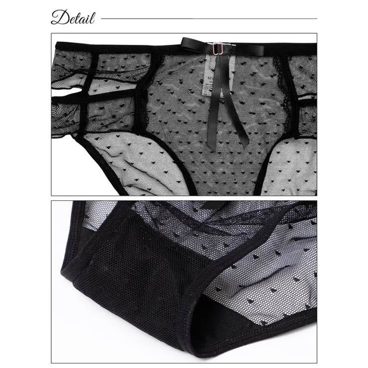 カットシアーハートドットフルバックショーツ単品 | Dazzy | 詳細画像8 