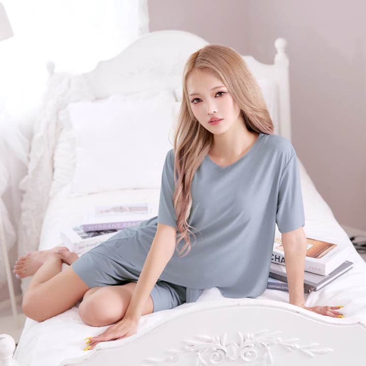 冷感リラックス半袖トップス&ショートパンツルームウェア | Dazzy | 詳細画像3 