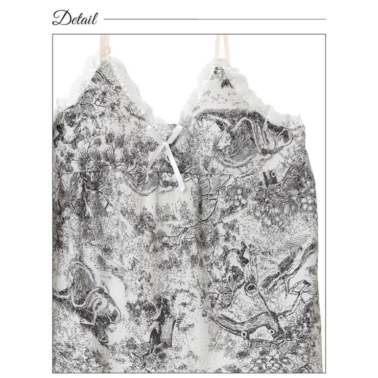 ドローイングアニマルキャミソール＆ハーフパンツルームウェア | Dazzy | 詳細画像10 