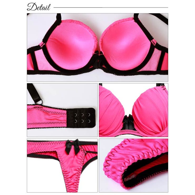 ★d.i.a.ロゴティシャツ　バックセクシー　激レア品　ギャルにオススメ EFサイズ] ギャザーシャインブラジャー&Tバックショーツ[品番