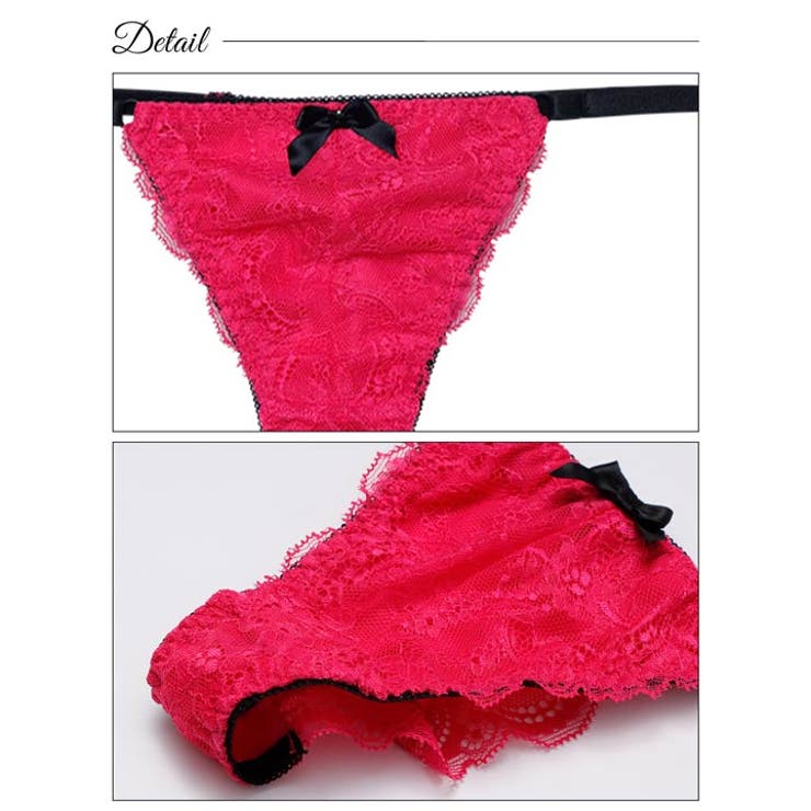 スパイシービビットコードブラジャー&バック透けTバックショーツ | Dazzy | 詳細画像10 