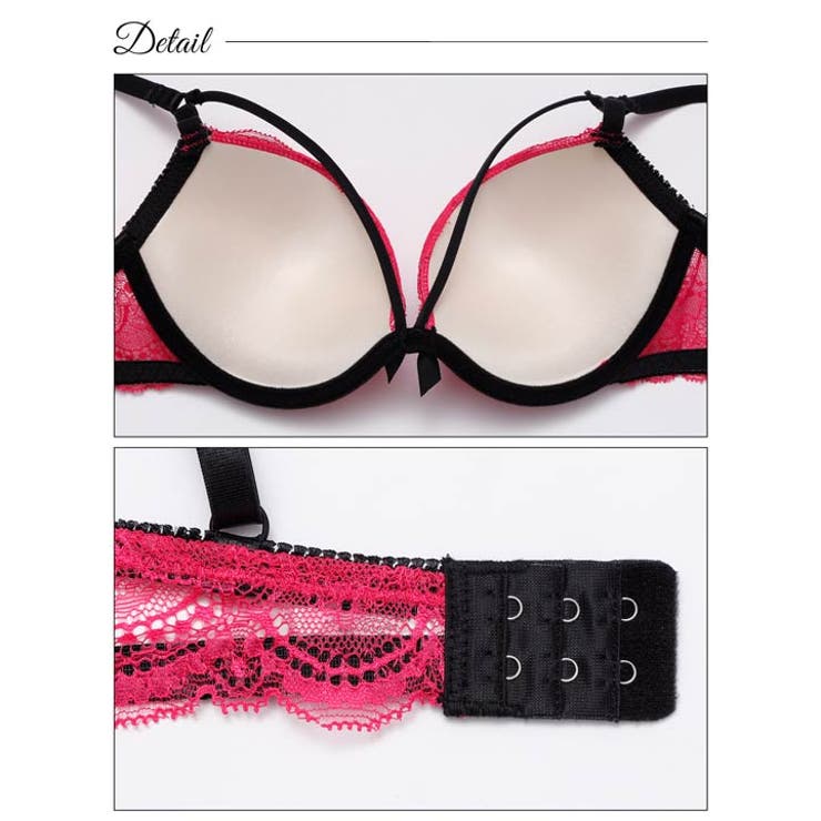 スパイシービビットコードブラジャー&バック透けTバックショーツ | Dazzy | 詳細画像9 