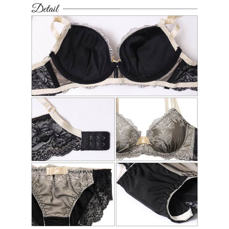 [三上悠亜着用] シックボタニカルフラワー脇高ブラジャー&フルバックショーツ | Dazzy | 詳細画像10 