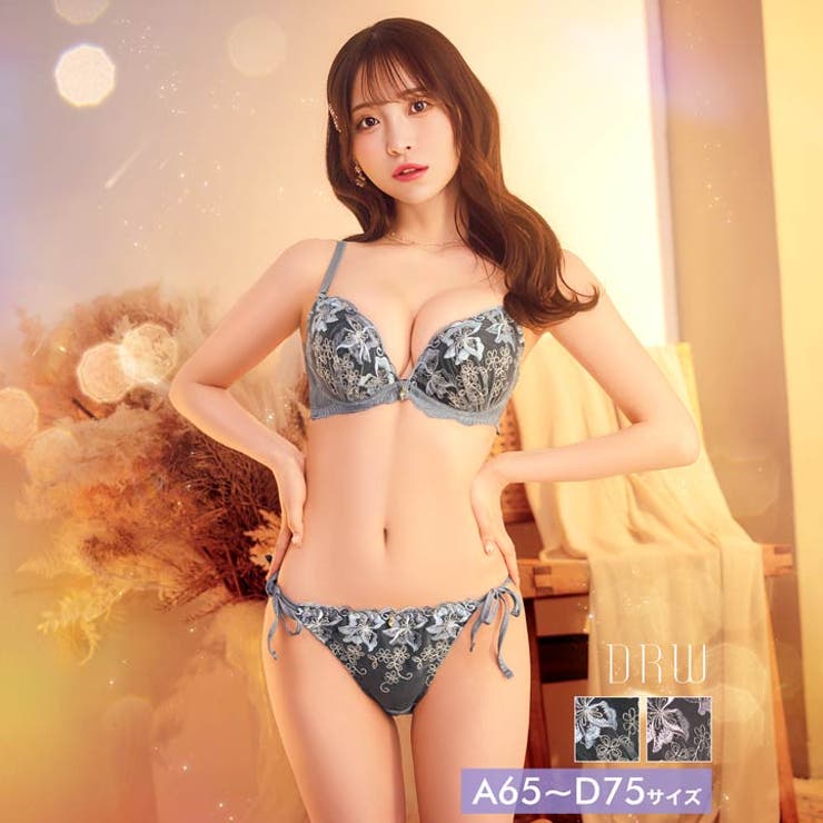 [かとゆり着用] エレガントフェアリーブルームブラジャー&サイド紐バック透けフル… | Dazzy | 詳細画像1 