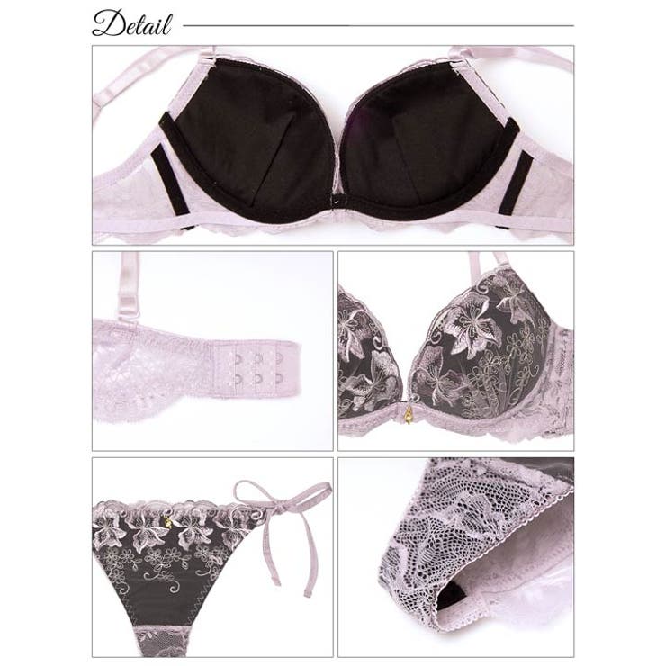 [かとゆり着用] エレガントフェアリーブルームブラジャー&サイド紐バック透けTバ… | Dazzy | 詳細画像10 