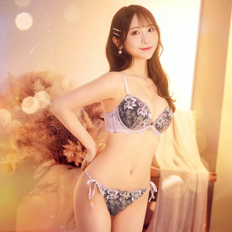 [かとゆり着用] エレガントフェアリーブルームブラジャー&サイド紐バック透けTバ… | Dazzy | 詳細画像2 