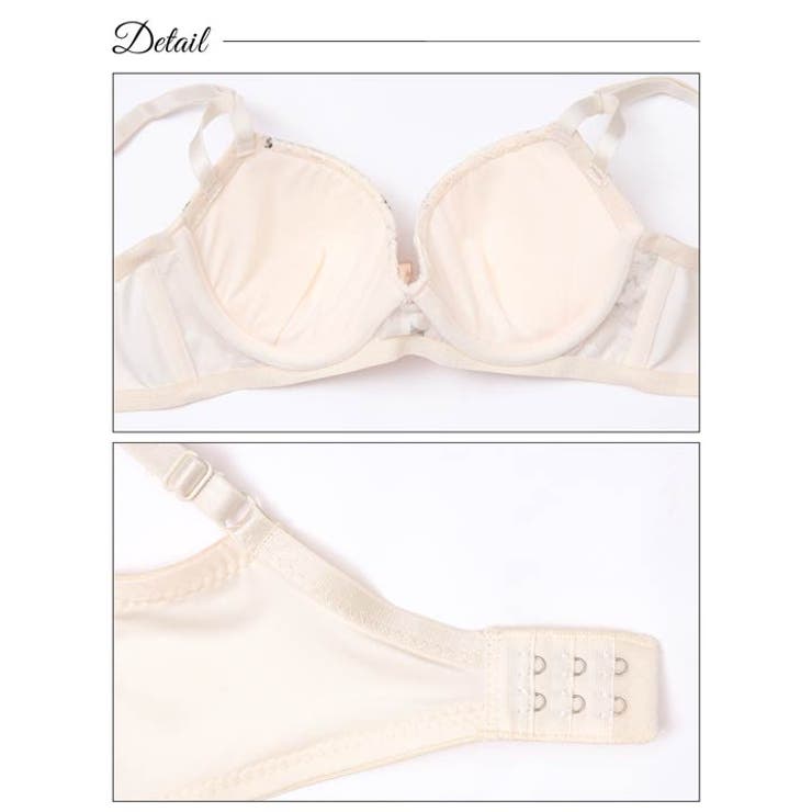 ナチュラルキュートブルーム脇高ブラジャー&フルバックショーツ | Dazzy | 詳細画像9 