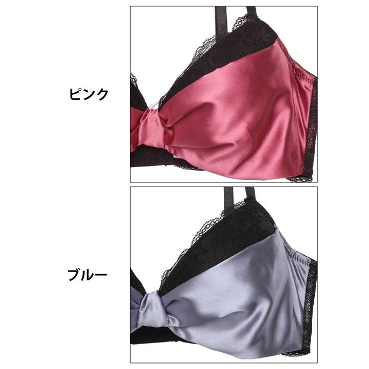   メルティーサテンリボン脇高ブラジャー&バック透けフルバックショーツ | Dazzy | 詳細画像11 