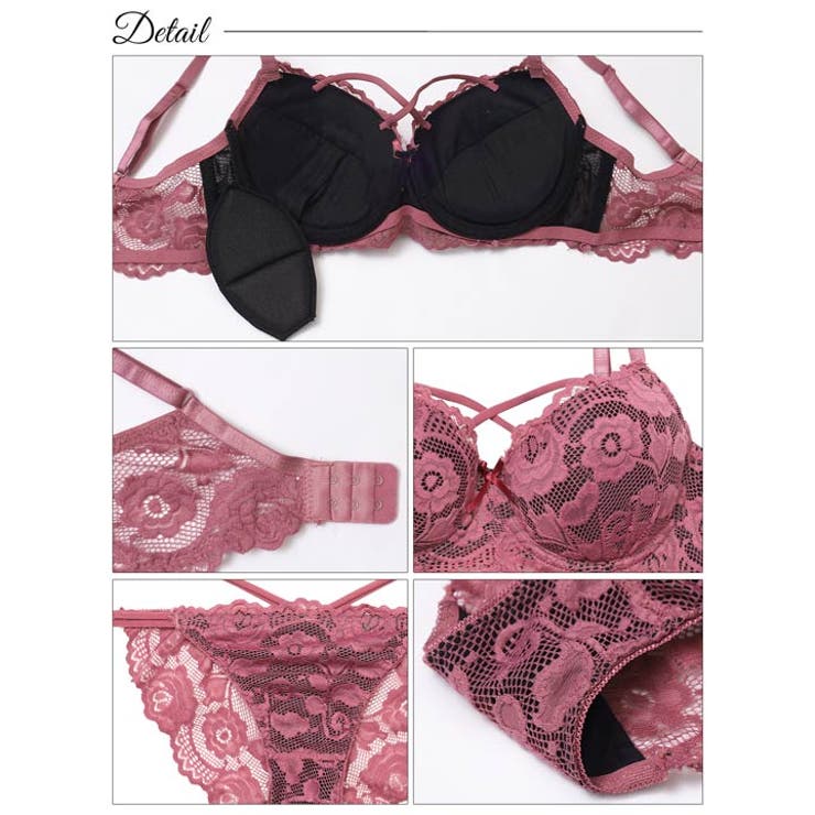 [三上悠亜着用] [EFサイズ] ローズレーシィストリング脇高ブラジャー&バック… | Dazzy | 詳細画像10 