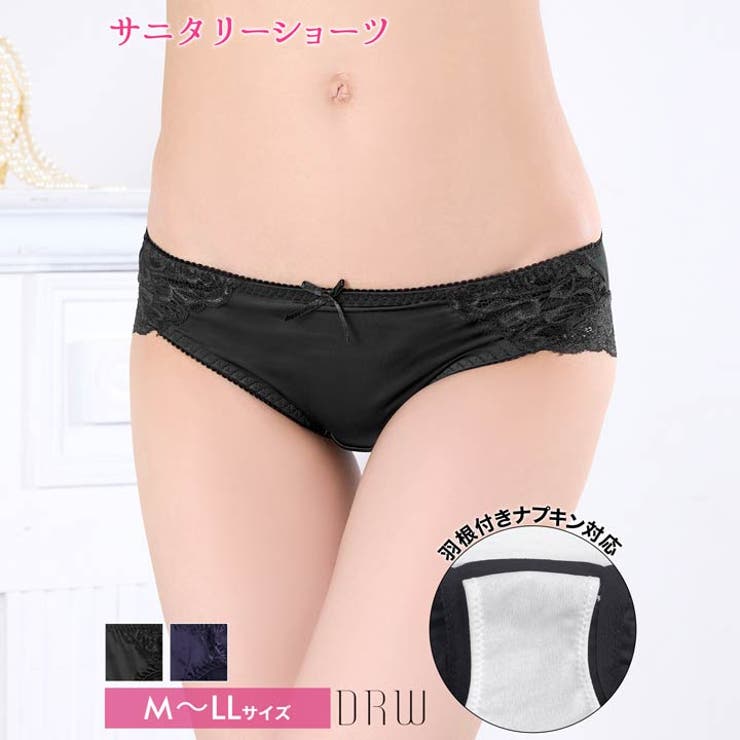リボンフラワーレースサニタリーショーツ単品 | Dazzy | 詳細画像1 