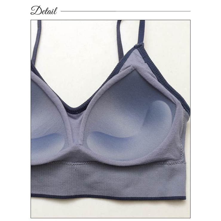 パイピングリブキャミハーフトップブラジャー単品 | Dazzy | 詳細画像9 