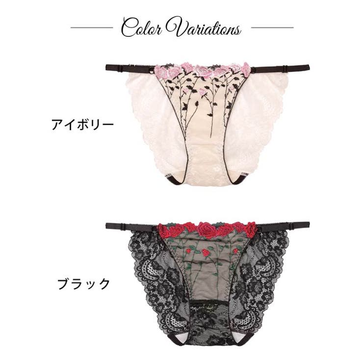 [Reinest] クラシックローズブーケバック透け選べるショーツ [おそろいシ… | Dazzy | 詳細画像4 