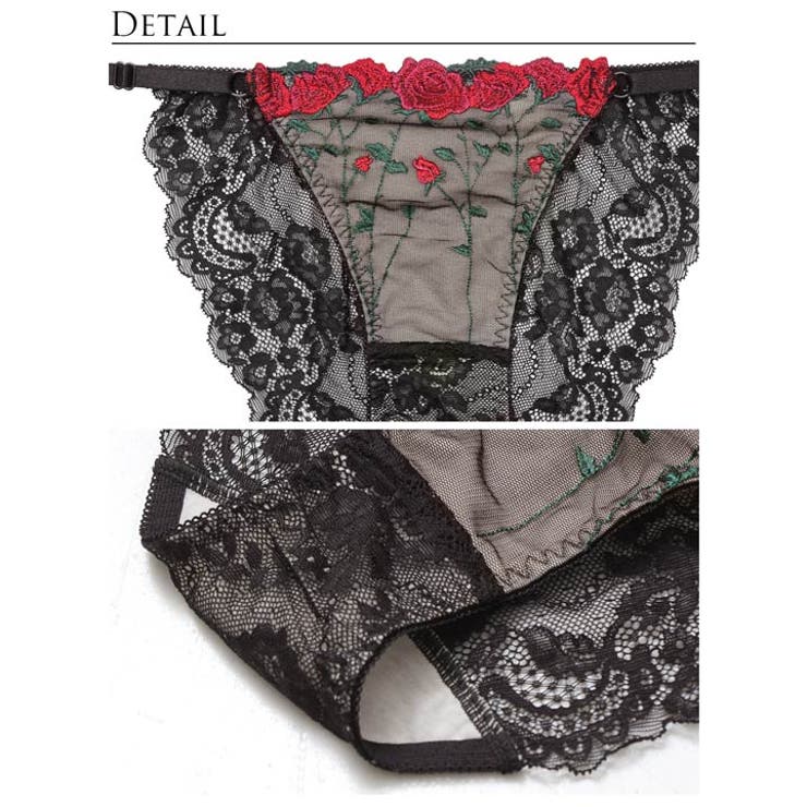 [Reinest] クラシックローズブーケバック透け選べるショーツ [おそろいシ… | Dazzy | 詳細画像6 