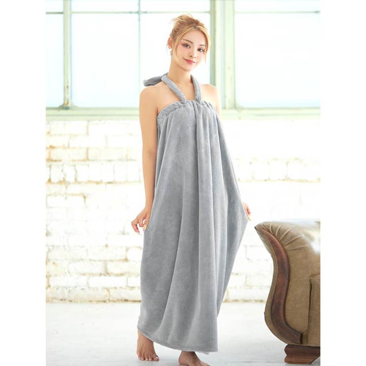 もこもこホルターネック着るバスタオル | Dazzy | 詳細画像2 