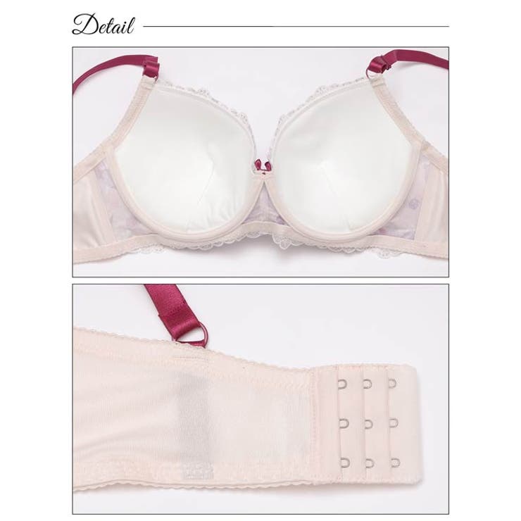 GHサイズ] ガーリートゥインクルフラワーブラジャー&フルバック