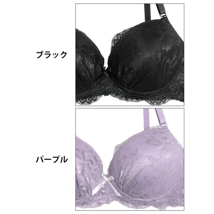 シャイニーレースボリュームパッドブラジャー&フルバックショーツ | Dazzy | 詳細画像11 