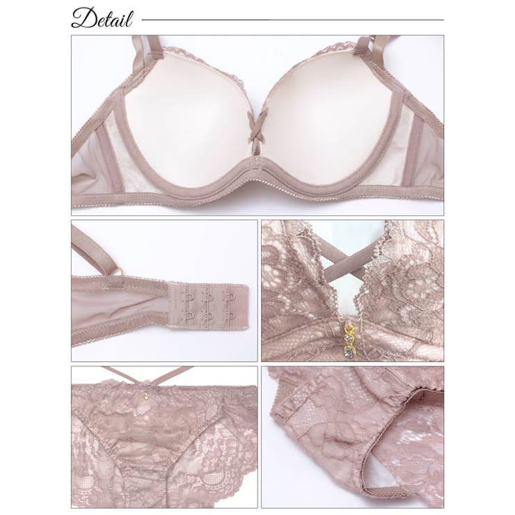 マリアージュコードレースブラジャー&バック透けフルバックショーツ | Dazzy | 詳細画像10 