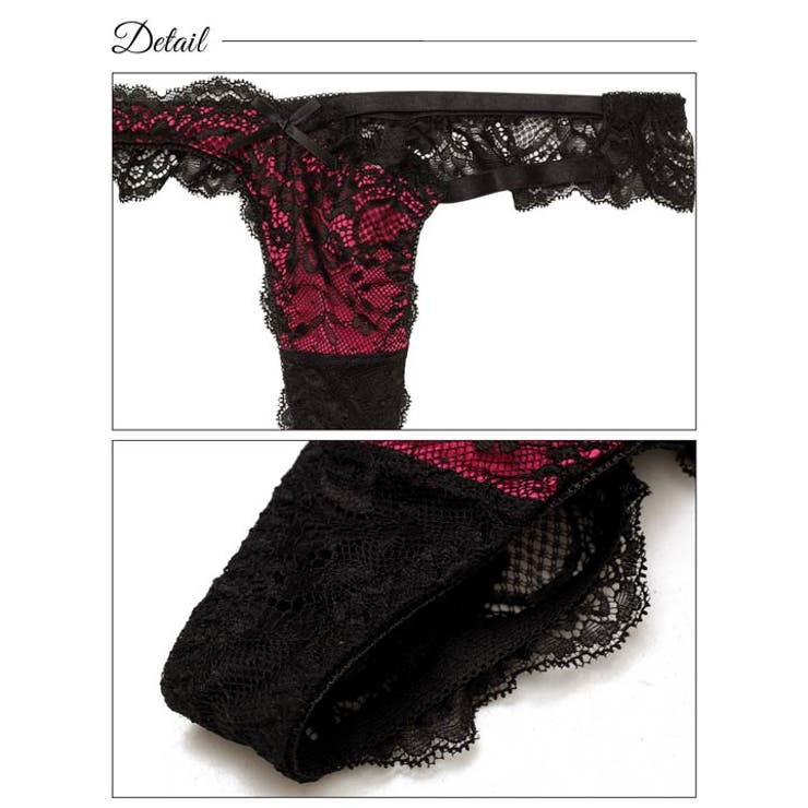[EFサイズ] センシュアルネオンリングコードブラジャー&バック透けTバックショ… | Dazzy | 詳細画像10 