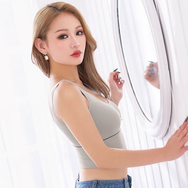 ワイヤレスタンクハーフトップ単品 | Dazzy | 詳細画像4 