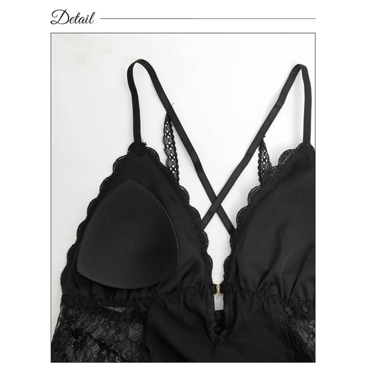 サテンレーシィクロスベビードール | Dazzy | 詳細画像8 