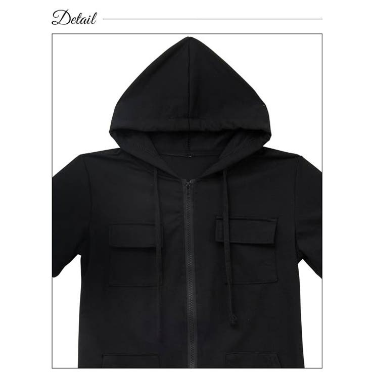 フード付きフルジップスウェットワンピースルームウェア | Dazzy | 詳細画像8 