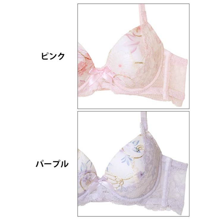 スウィートフローラルシャイニー脇高ブラジャー&フルバックショーツ | Dazzy | 詳細画像11 