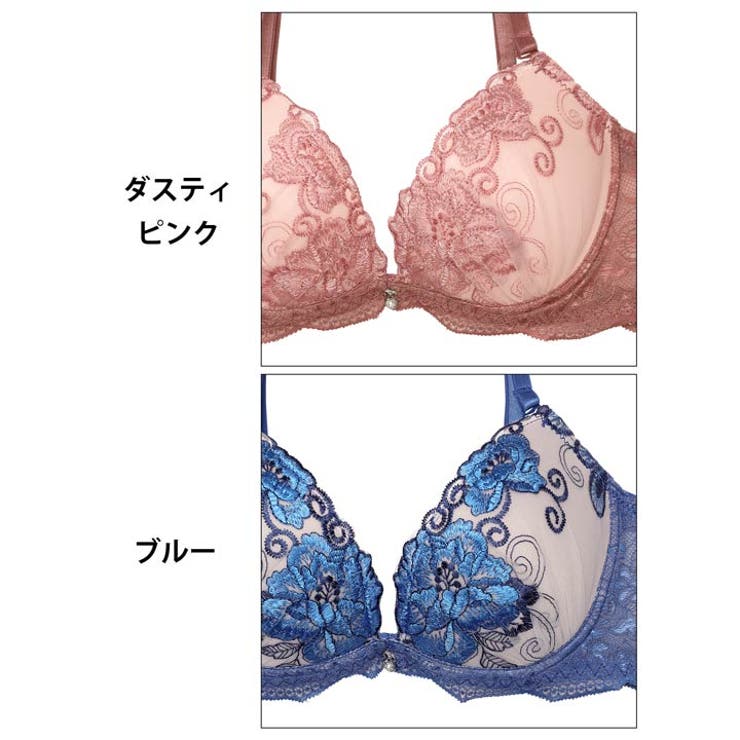 [3点セット] ローズブロッサムレース脇高ブラジャー&バック透けフルバック&Tバ… | Dazzy | 詳細画像11 