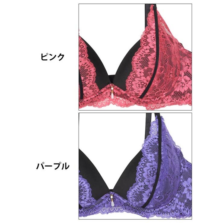 ディープグラマラスレーシィ脇高ブラジャー&バック透けフルバックショーツ | Dazzy | 詳細画像11 