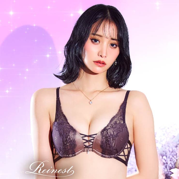 [A～Gサイズ 選べるショーツタイプ] スモーキーレースコードブラジャー&バック… | Dazzy | 詳細画像3 