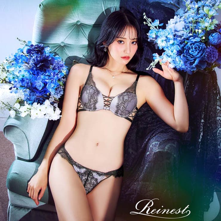 [A～Gサイズ 選べるショーツタイプ] スモーキーレースコードブラジャー&バック… | Dazzy | 詳細画像5 