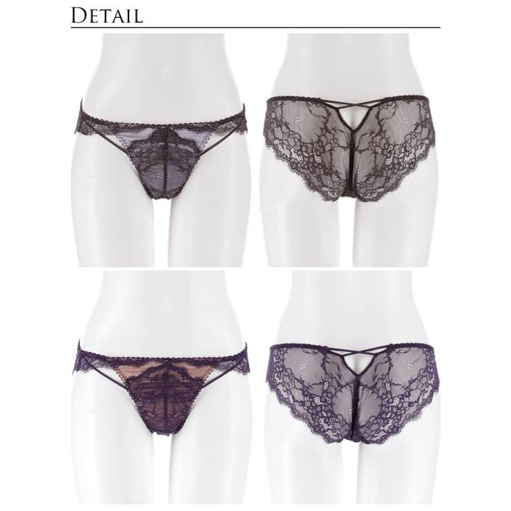 スモーキーレースコードバック透け選べるショーツ  | Dazzy | 詳細画像5 