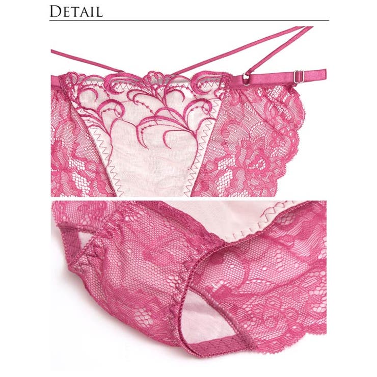 [Reinest] ストリングアイビーエンブロイダリーバック透け選べるショーツ[… | Dazzy | 詳細画像6 