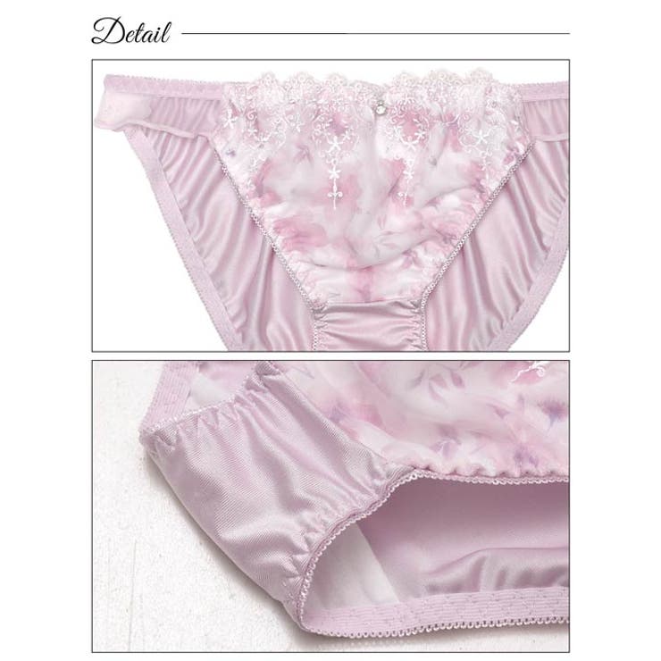 [EFサイズ] ブロッサムシフォンベールブラジャー&フルバックショーツ | Dazzy | 詳細画像10 