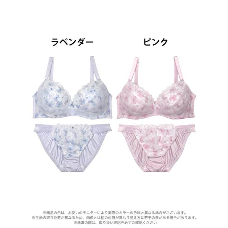 [EFサイズ] ブロッサムシフォンベールブラジャー&フルバックショーツ | Dazzy | 詳細画像7 