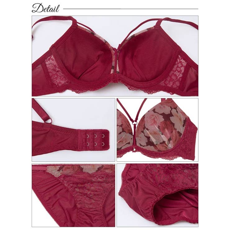 ミラージュコードローズブラジャー&フルバックショーツ | Dazzy | 詳細画像10 