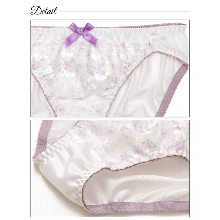 ダスティー水彩ローズブラジャー&フルバックショーツ | Dazzy | 詳細画像10 