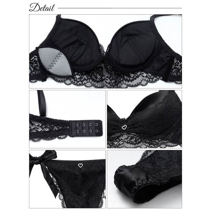 ジュエルハートレーシィブラジャー&Tバックショーツ | Dazzy | 詳細画像10 